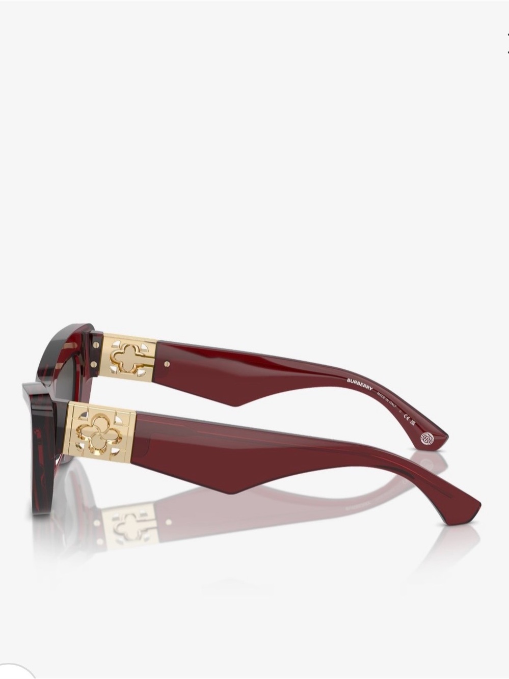 Burberry BE4421U Cat-Eye Sunglasses – Red/Burgundy - Picture 4 of 14